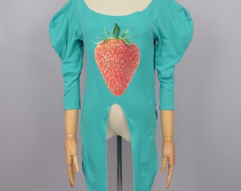Chloé いちごプリント Tシャツ S S/S 2001 Iconic Chloe by Stella Mccartney Turquoise T-shirt