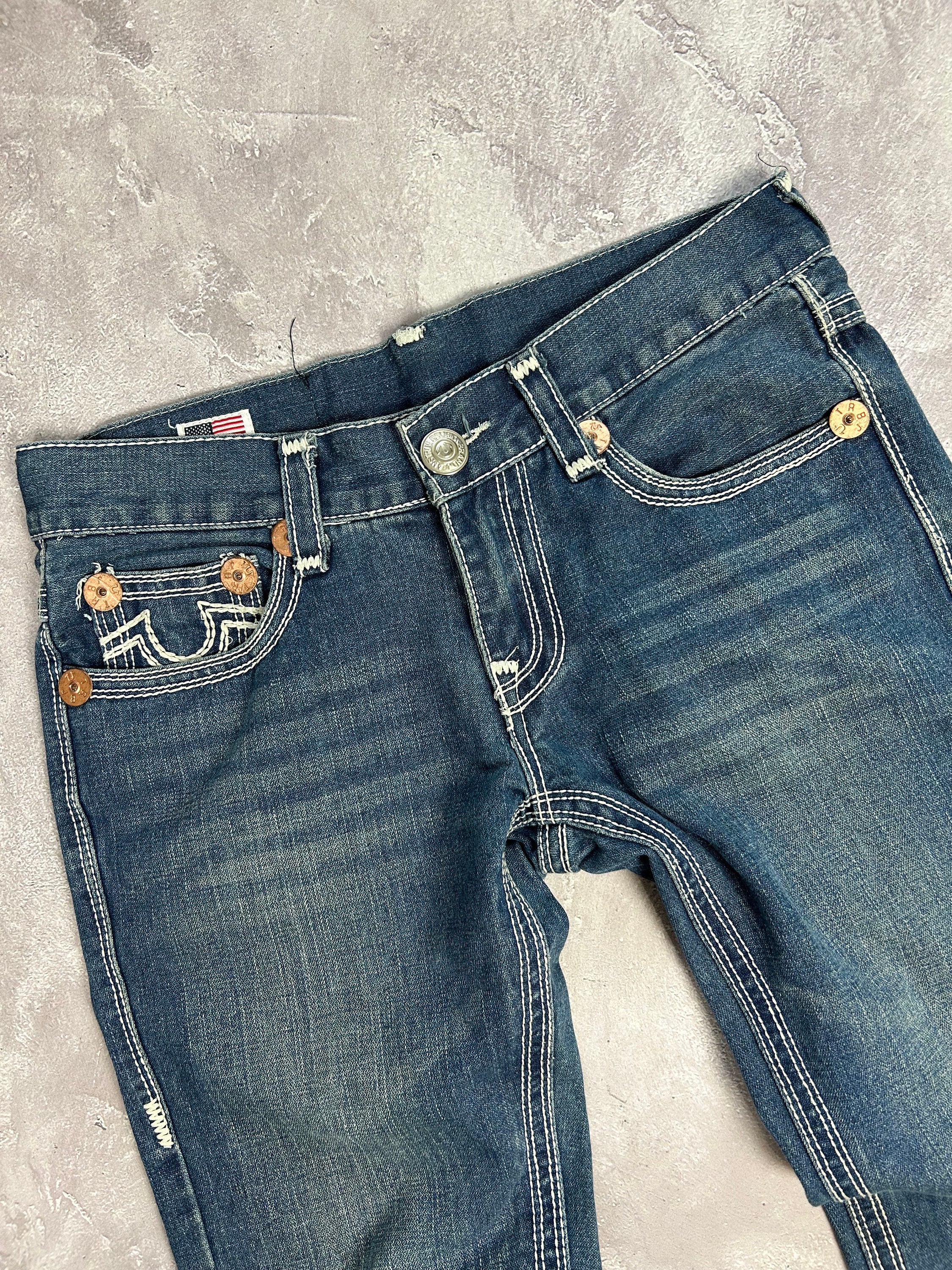 Buy True Religion Billy Super T Denim Blue Jeans Size W32 L33 RARE