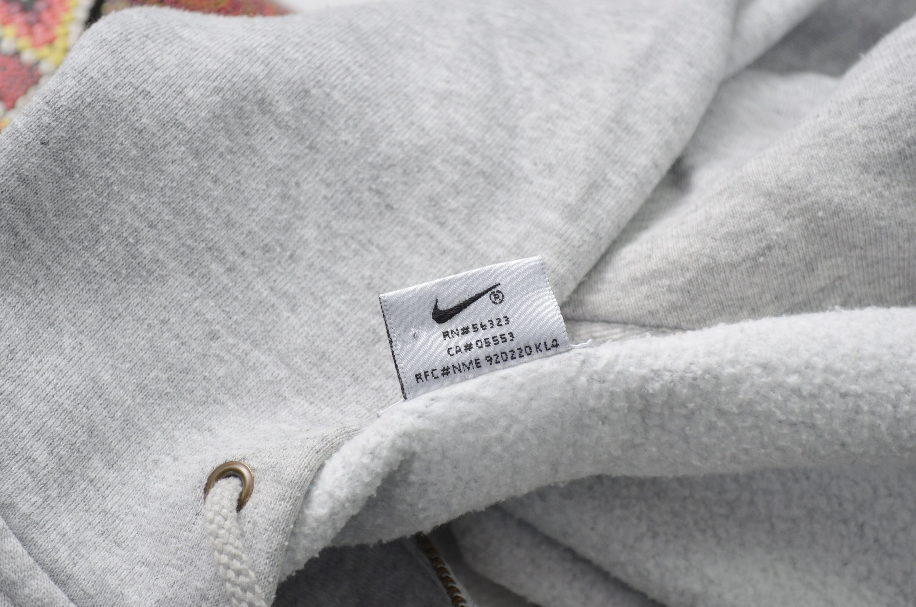 トップス 90s NIKE ZIP UP HOODIE GRAY VTG NIKE Swoosh Full Zip Hoodie Sweatshirt 80s 90s Gray Size