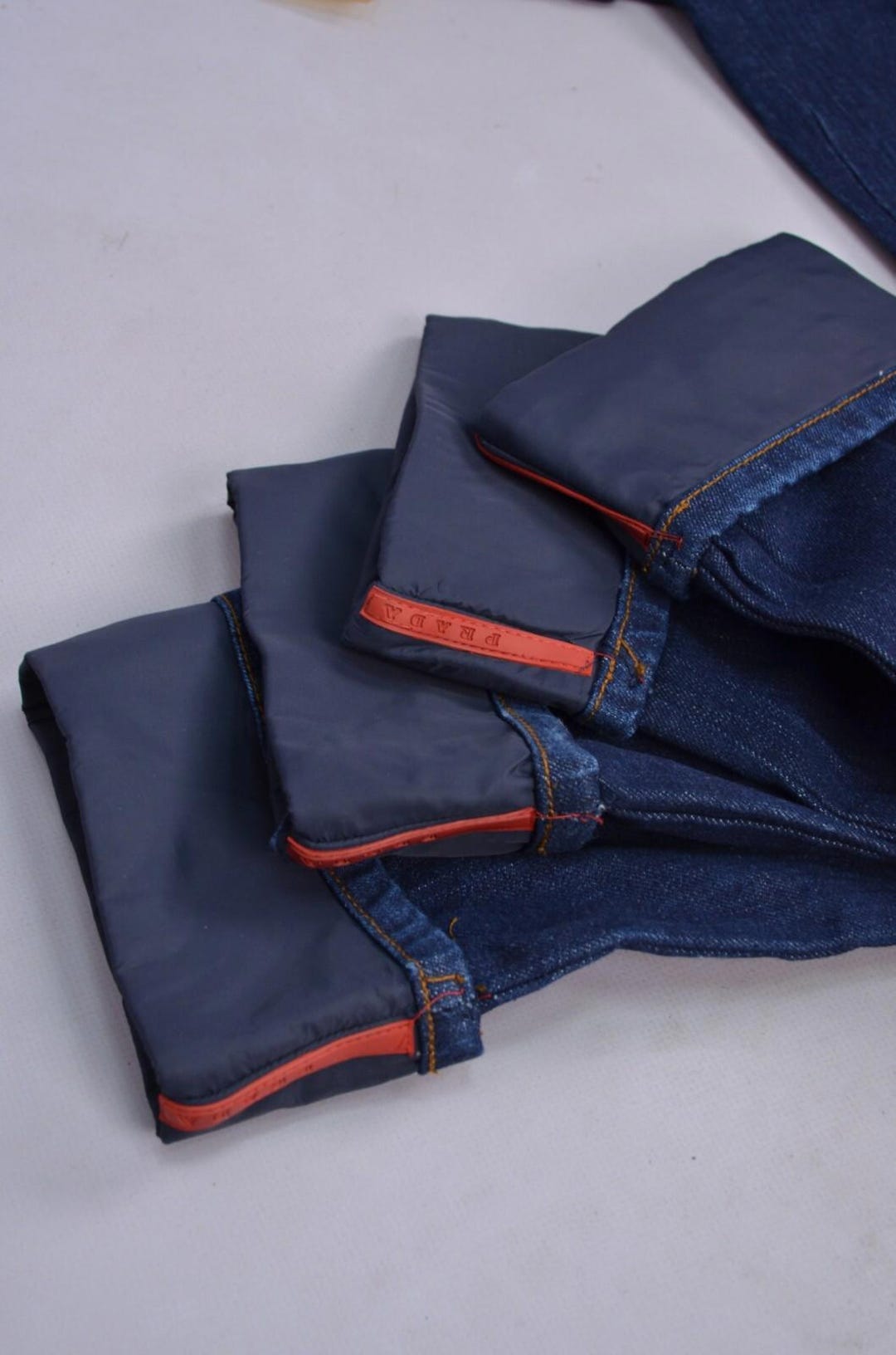 Prada Denim Womens Jeans Red Tab Nylon Size IT 38, 40, 42 - Etsy
