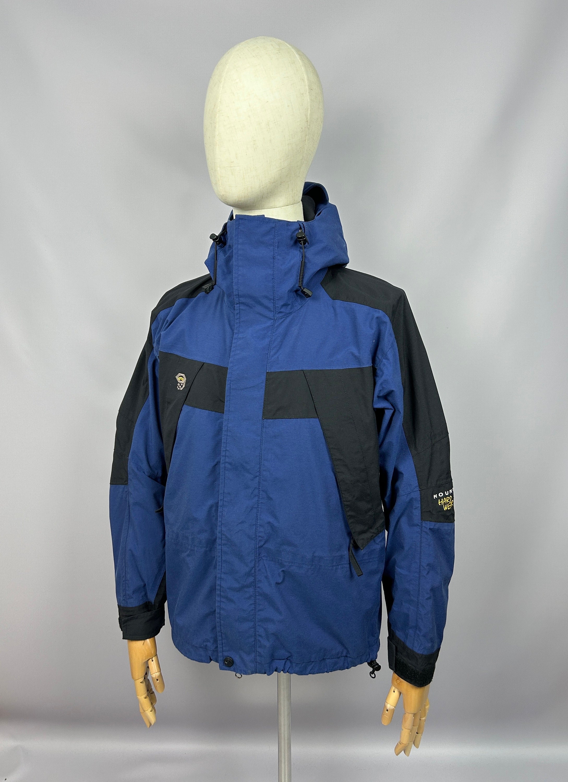 Mountain Hardwear Jacket Mens Blue Conduit Full Zip Hooded Mountain Hardwear Jacket Mens Blue Conduit Full Zip Hooded
