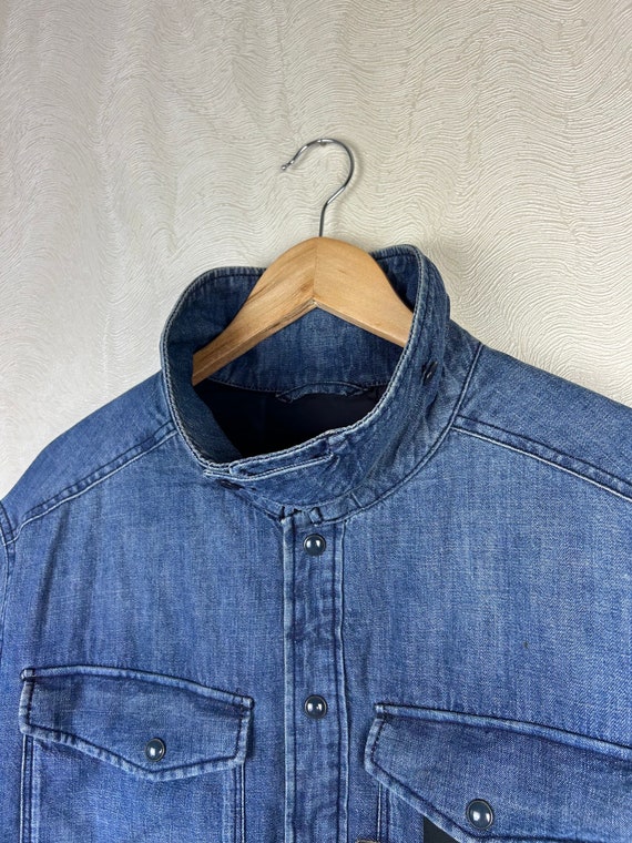 G Star 3301 Padded Overshirt Denim Jacket Size XL RARE P2P G Star 3301 Padded Overshirt Denim Jacket Size XL RARE P2P
