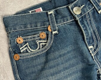 True Religion Billy Super T Denim Blue Jeans Size W32 L33 RARE