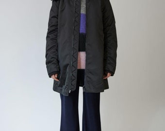 Acne Studios Lexi Ruched Satin Bomber Jacket Black Size M / 36