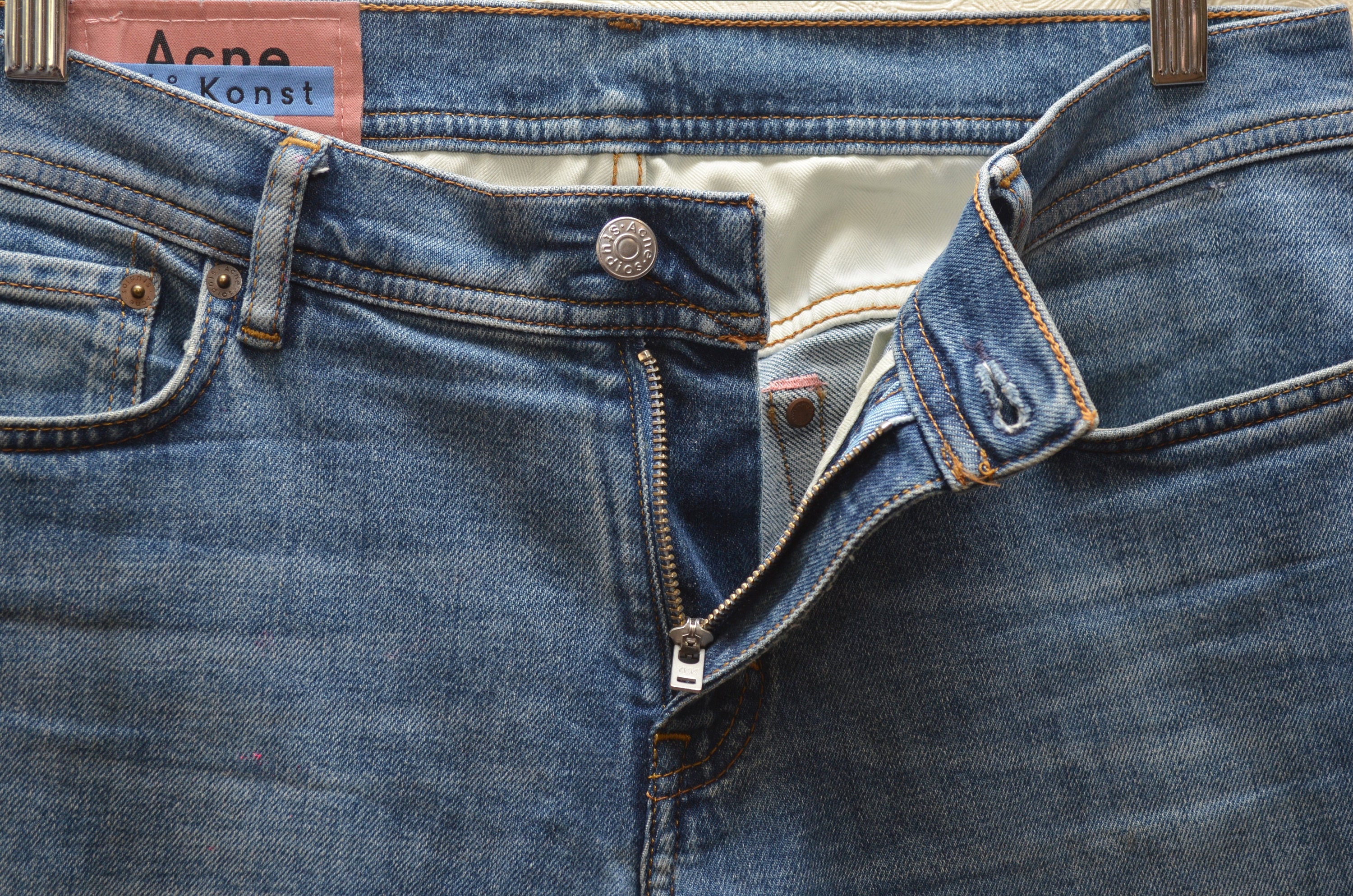Acne Studios Bla Konst North Mid Blue Denim Jeans Sz W30 L30