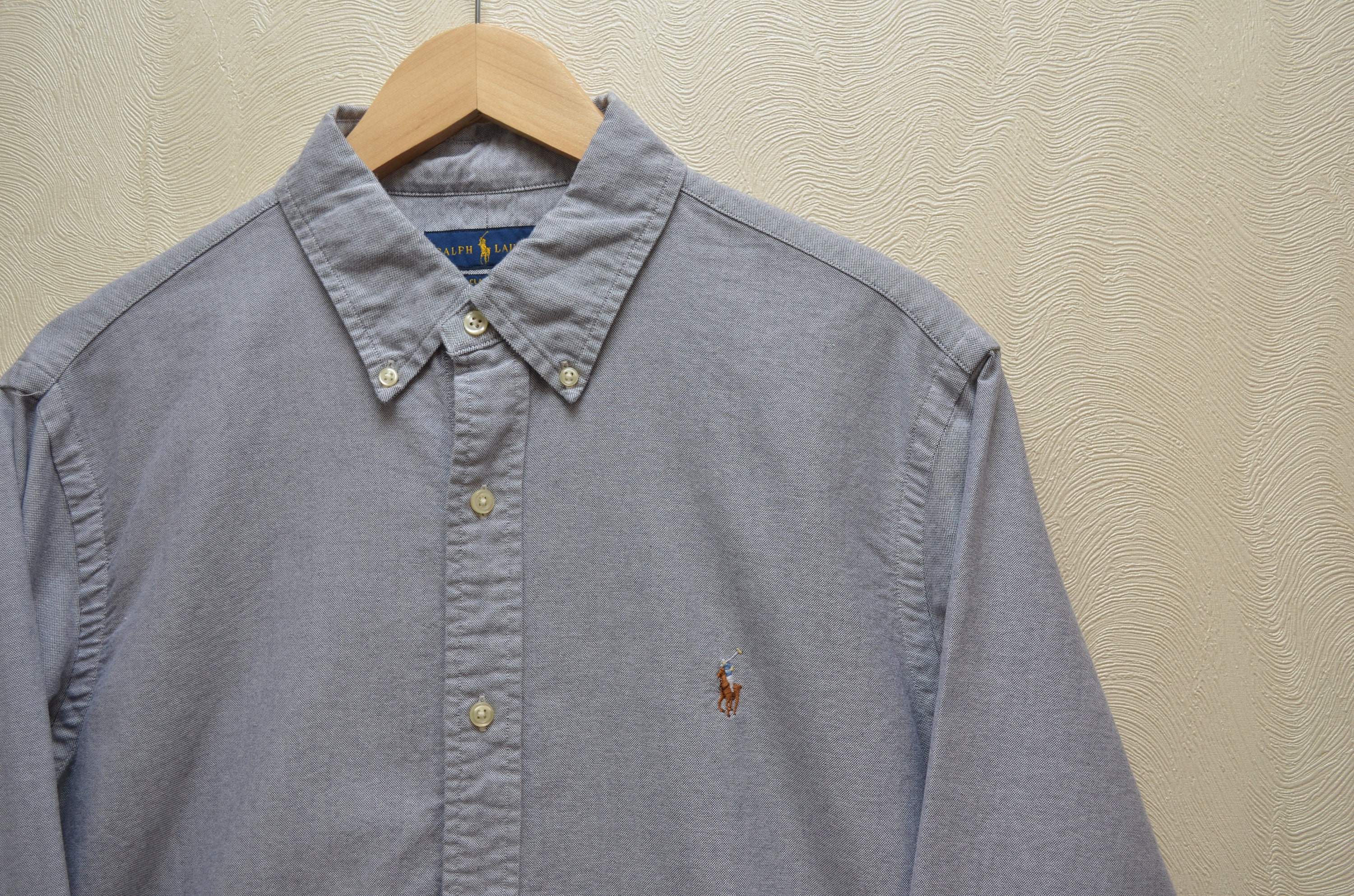 Polo Ralph Lauren Classifit Grey Shirt Sz L Multicolor Pony RARE