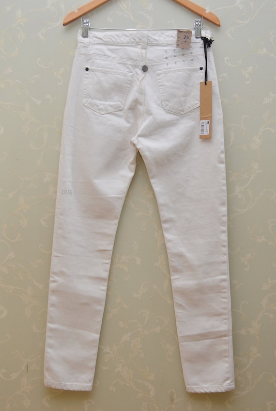 KSUBI Slim Straight White Denim Jeans Pants NWT Size W25 L32 - Etsy