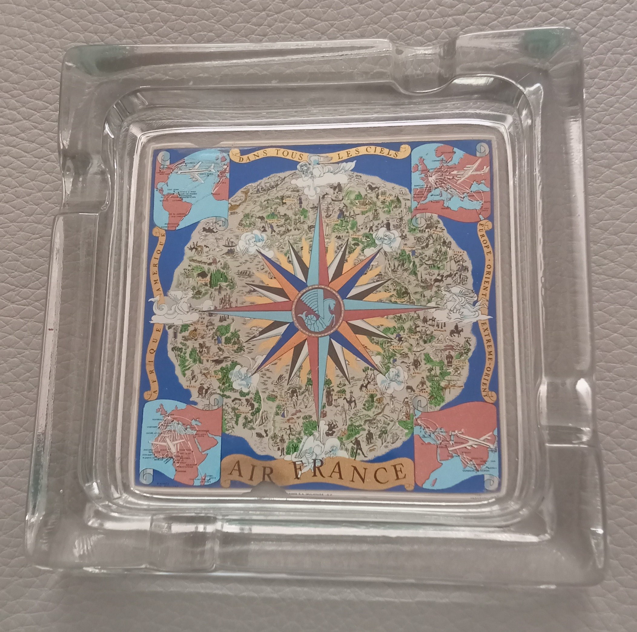 Vintage Air France Colorful Small Serving Tray EUROPE