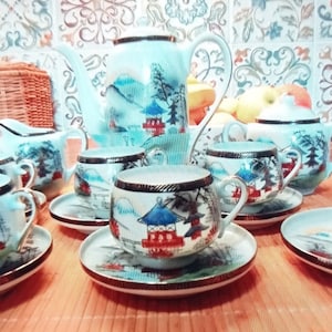 Japanese fine porcelain tea set