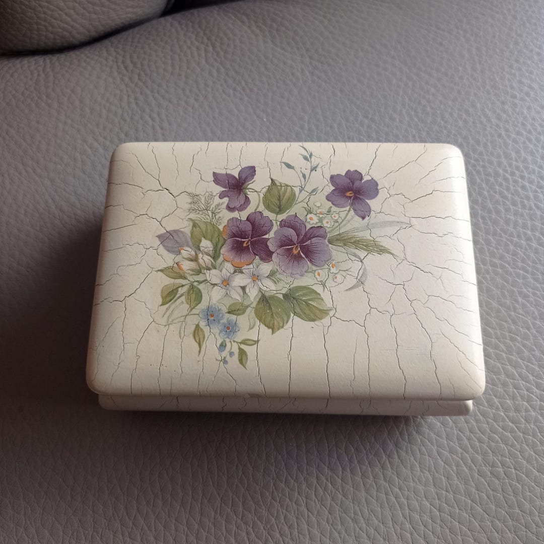 Beige Color Box Patterns Beige Cracked Box With Violet Pattern - Etsy