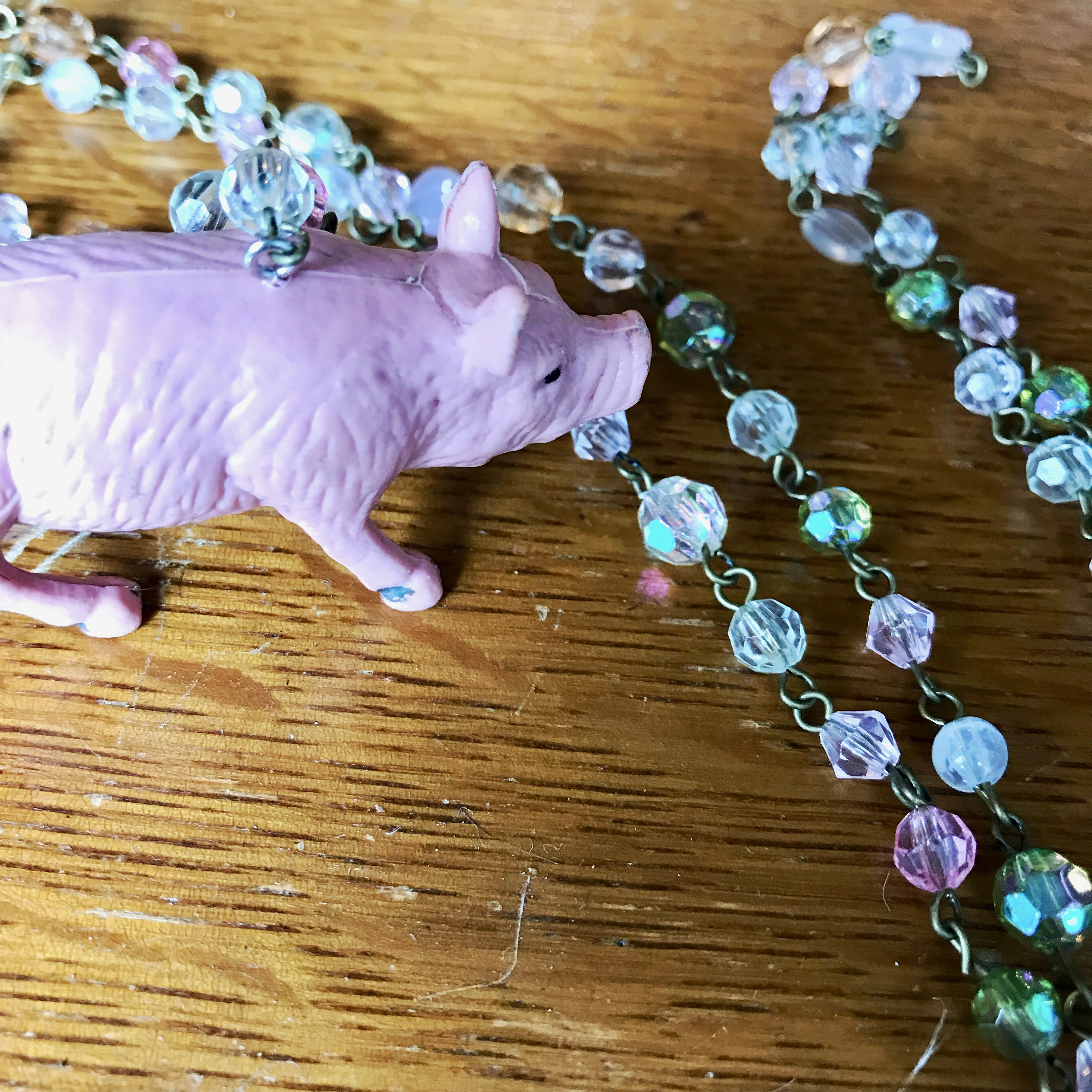 Farm Animal Necklace, Assemblage Necklace, Upcycled Jewelry, Repurposed