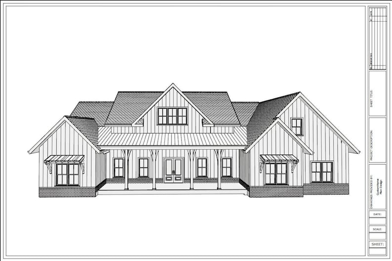 Custom Home Plan 2302 Etsy