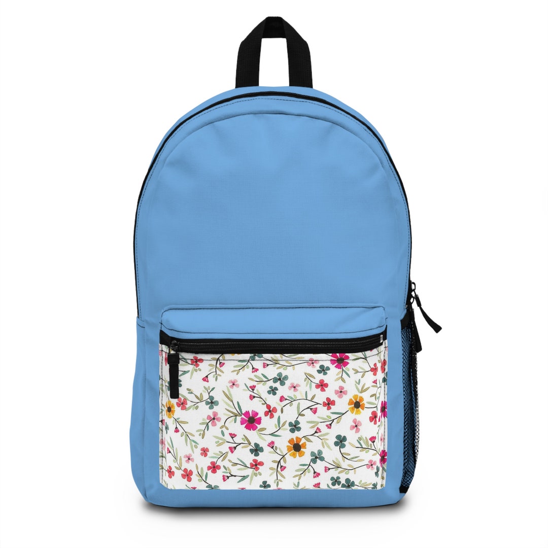 Flower Pattern Backpack Etsy