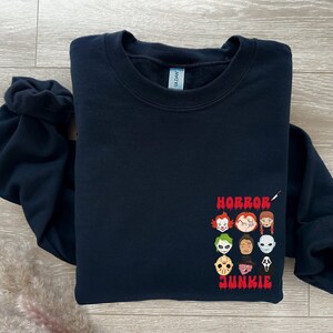 Halloween Horror Sweatshirt, Halloween Horror Spooky Season Halloween Party Shirt, Halloween Horror Friends Sweatshirt