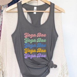 Yoga Top for Yoga Class l Yoga Mat l Yoga Pose l Women&#39;s Yoga Tank l Namaste Yoga l Women&#39;s Workout Top l Fitness Apparel l Yoga Apparel