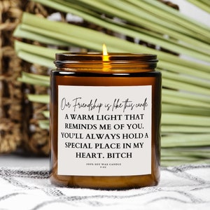 Friendship Candle, Funny Birthday & Valentine's Day Couple Friendship Gift, Best Friend Candle, Long Distance Friends, Going Away Gifts