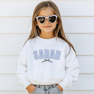 Benutzerdefinierte Name Sweatshirt, Kokette Sweatshirt, personalisierte Pullover, personalisierte Sweatshirt, bunte Mädchen Name Pullover, Kinder Sweatshirts