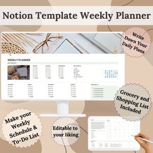 Weekly Digital Planner, Notion Planner, Daily Planner, Weekly Planner, iPad Planner, Finance, Notability Planner | 2023 2024 + Undated