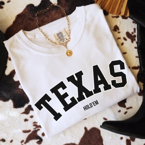 Texas Hold&#39; EM Shirt for Introvert Cowgirl, Texas Native Trendy Tshirt, Cowgirl Texas Tshirt Gift, Vintage Rodeo Country Homebody