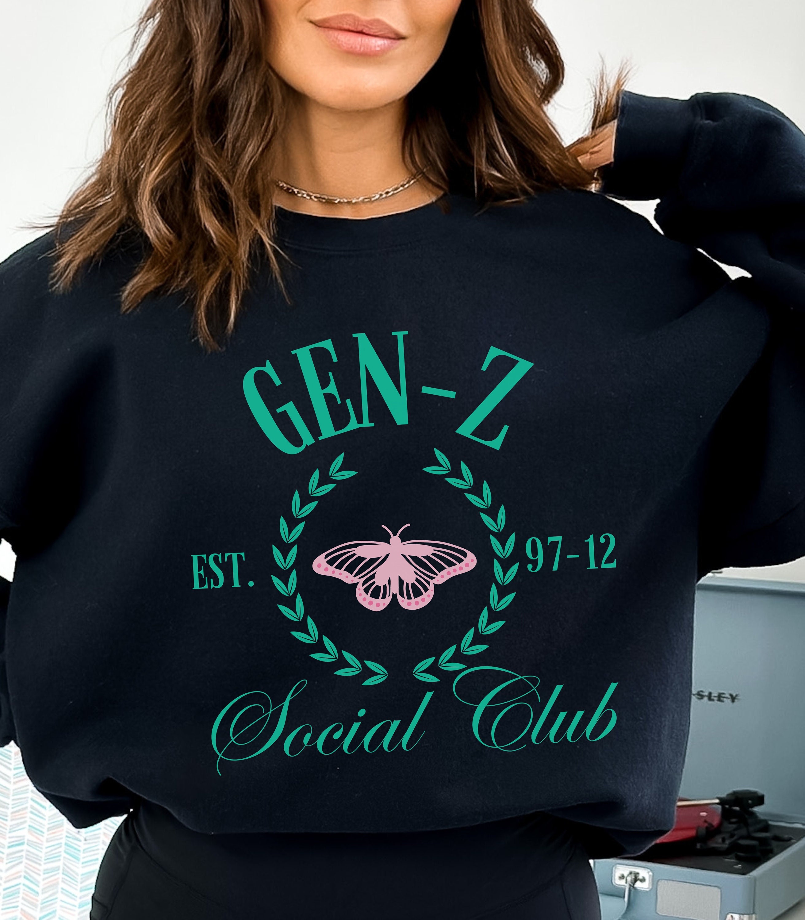 Gen z Social Club Sweatshirt Old Money Aesthetic Generation Z Shirt Generation Social Club Shirt Butterfly Shirt 1900s Graphic Tee Gifts Etsy