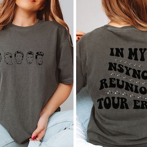 Chemise vintage Nsync Reunion Tour Era, T-shirt rétro NSync, cadeau Boyband Reunion Era des années 90 pour elle, * Tshirt NSYNC, cadeaux Tshirt NSYNC