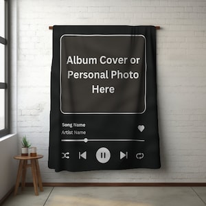 Personalized Spotify Blanket, Custom Blankets, Spotify Song Blanket Gift, Throw Blanket Song Playlist Personalized Gift, Custom Song Blanket