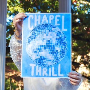 UNC Chapel Hill Disco Ball Art Print | CUSTOM Color Disco Ball Art Available!