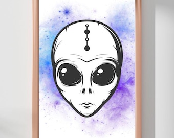 alien conspiracy theory instant download wall art printable poster