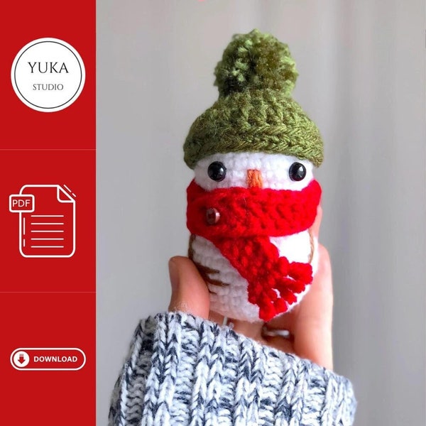 Mini Snowman Crochet Pattern & Crochet Christmas Tree Pattern PDF - Amigurumi Christmas Crochet Snowman Amigurumi Snowman Pattern - UK/US