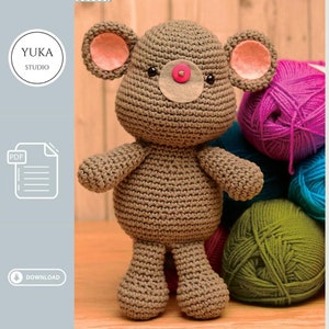 Crochet Pattern Mouse - Crochet Mouse Pattern - Crochet  Amigurumi Pattern - Crochet Pattern Beginners - Easy PDF Tutorial Printable DIY