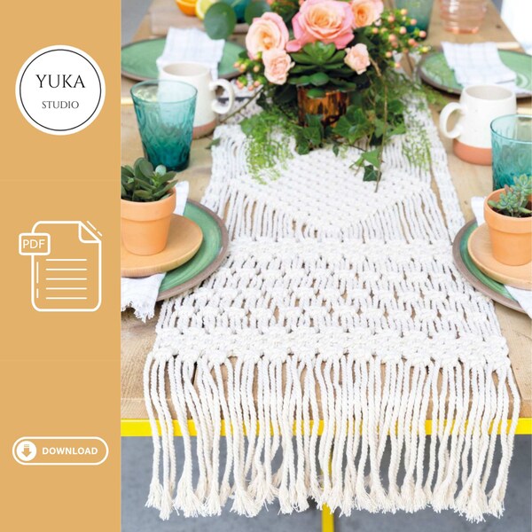 Macrame Table Runner Etsy