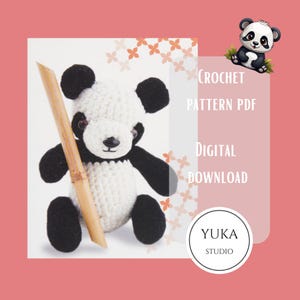 Mini panda, Mini panda au crochet, PDF, Modèle au crochet Amigurumi - PDF anglais, animal au crochet