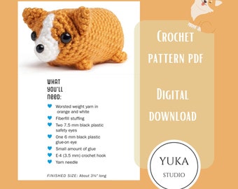 Modèle de peluche corgi au crochet : chien amigurumi facile (modèle PDF)