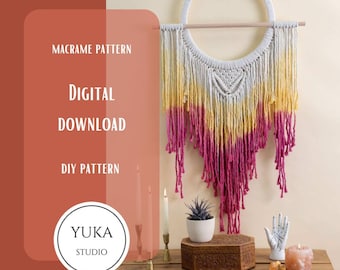 Makramee Wandbehang Muster: Feuer Licht DIY Anleitung (PDF)