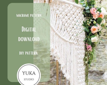 DIY Macrame Curtain Tutorial: Window Garland, Door Covering (PDF Pattern)