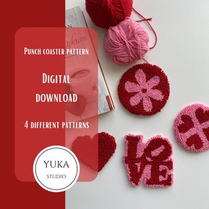 Punch Needle Template, Mug Rug, Punch Needle Pattern, Punch Needle, , PNG Pattern, Yarn Art,Embroidery Pattern, Digital Punch Needle Pattern