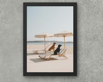 Palm Beach Dogs-afdruk: luxe strandfotografie (digitale download)