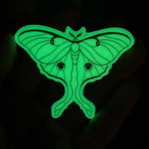 Glowing Luna Moth Sticker