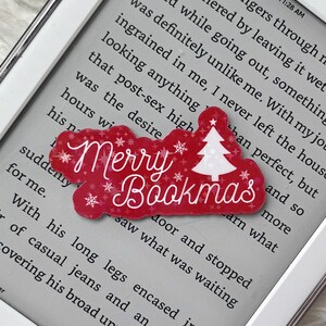 Pegatina holográfica Merry Bookmas