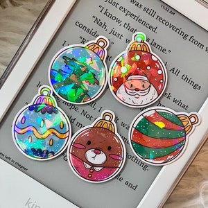 Paquete de pegatinas misteriosas de adornos navideños: 3 pegatinas