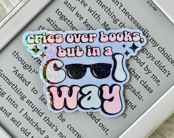 Huilt om boeken • Holografische sticker
