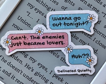 Enemies To Lovers • Text Message • Holographic Sticker