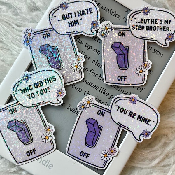 Turned On • Romance Trope • Holographic Sticker
