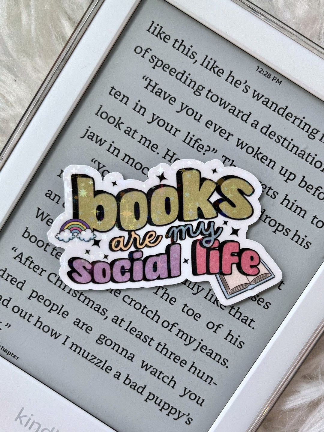 Books Are My Social Life • Holographic Sticker - Etsy