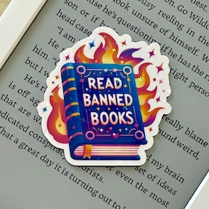 Read Banned Books Holographic Sticker
