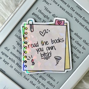 Lee los libros que tienes • Adhesivo holográfico