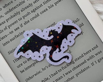 Dragon Romantasy Holographic Sticker