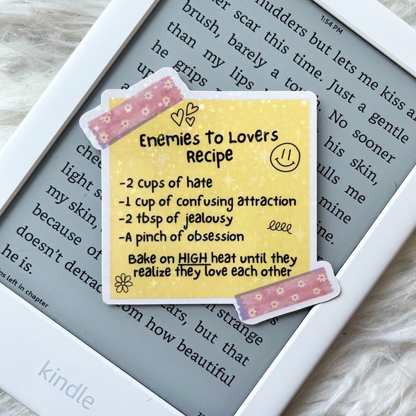 Enemies To Lovers Recipe • Holographic Sticker