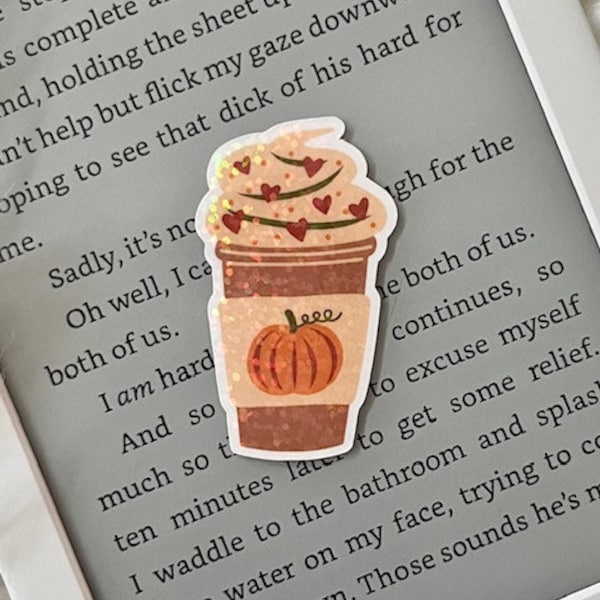 Naklejka z brokatem Pumpkin Spice Latte