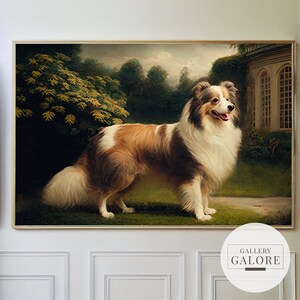 1950 年代のビンテージ犬種のプリント、印刷可能なデジタル